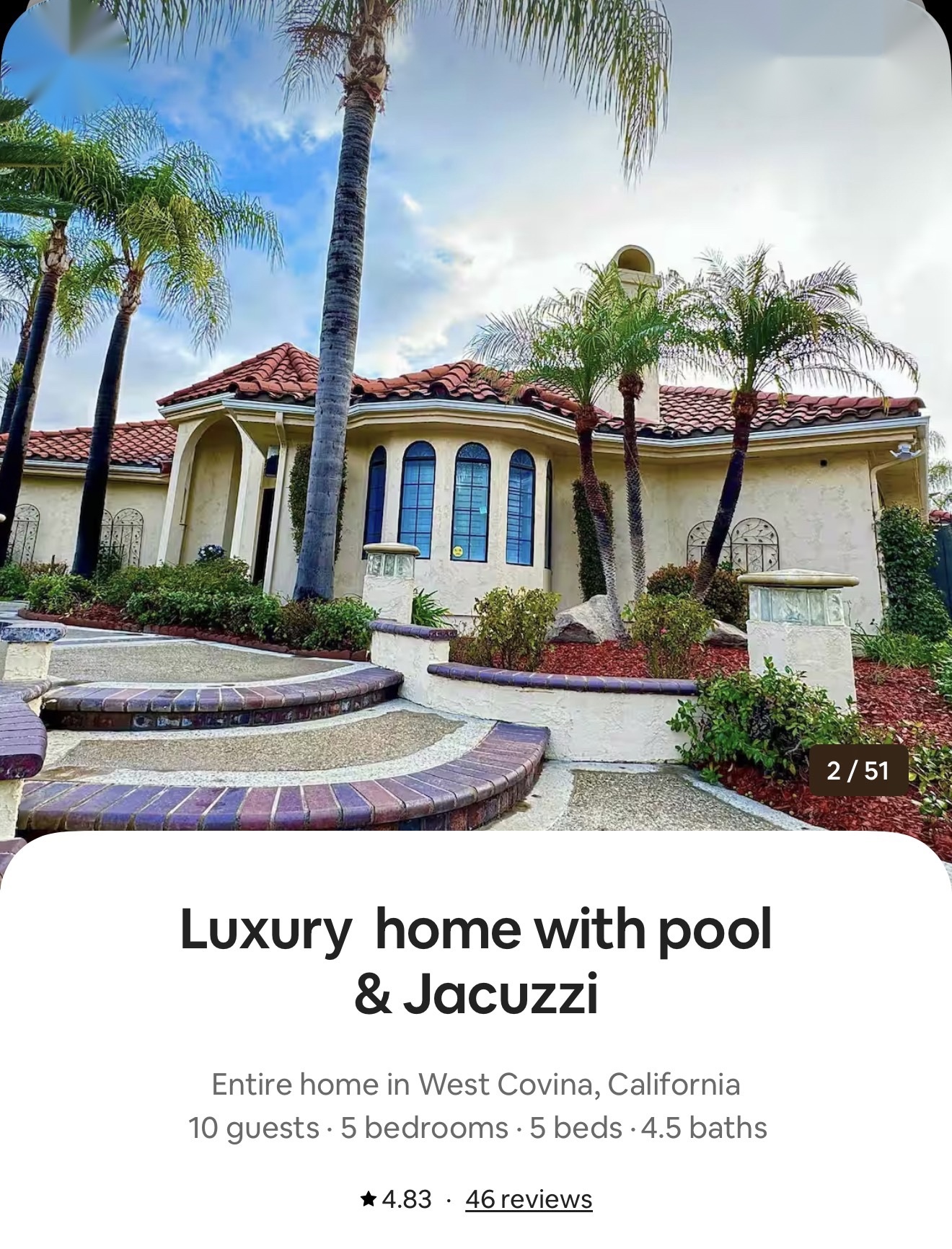 Luxury home with pool and jacuzzi